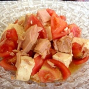 ツナ豆腐トマトサラダ